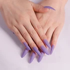 Длинные матовые накладные ногти 24 шт.компл. женские салонные европейские накладные ногти на шпильках полностью готовые искусственные ногти с клеем