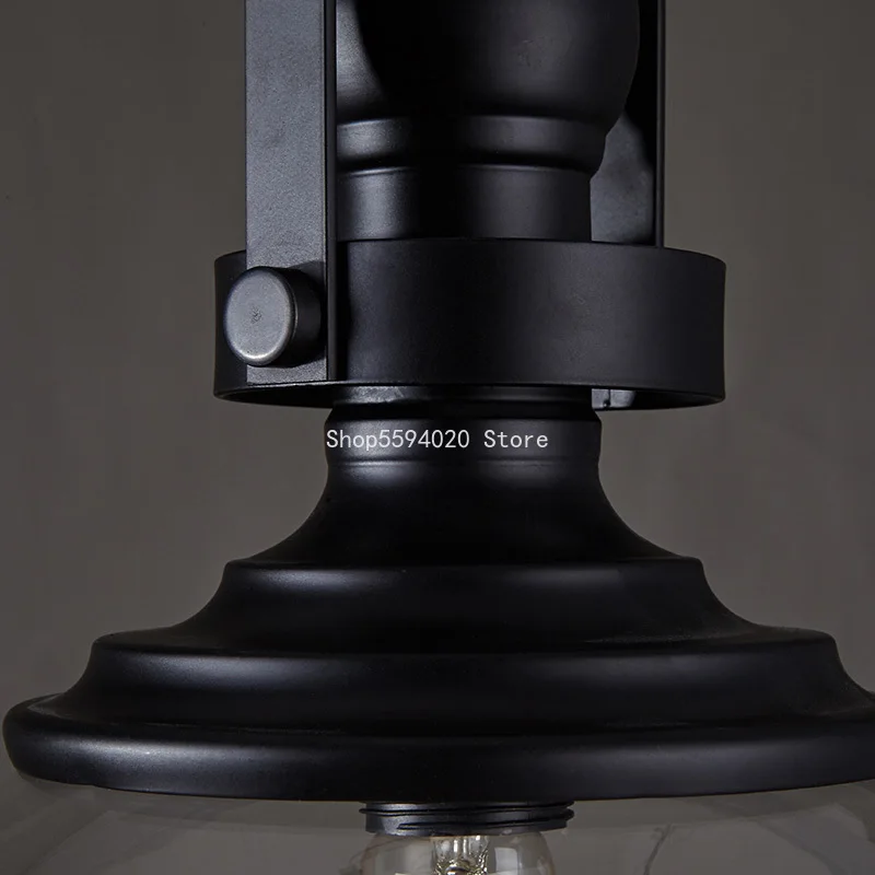 Американский ретро-абажур из Промышленного Стекла подвесной светильник для