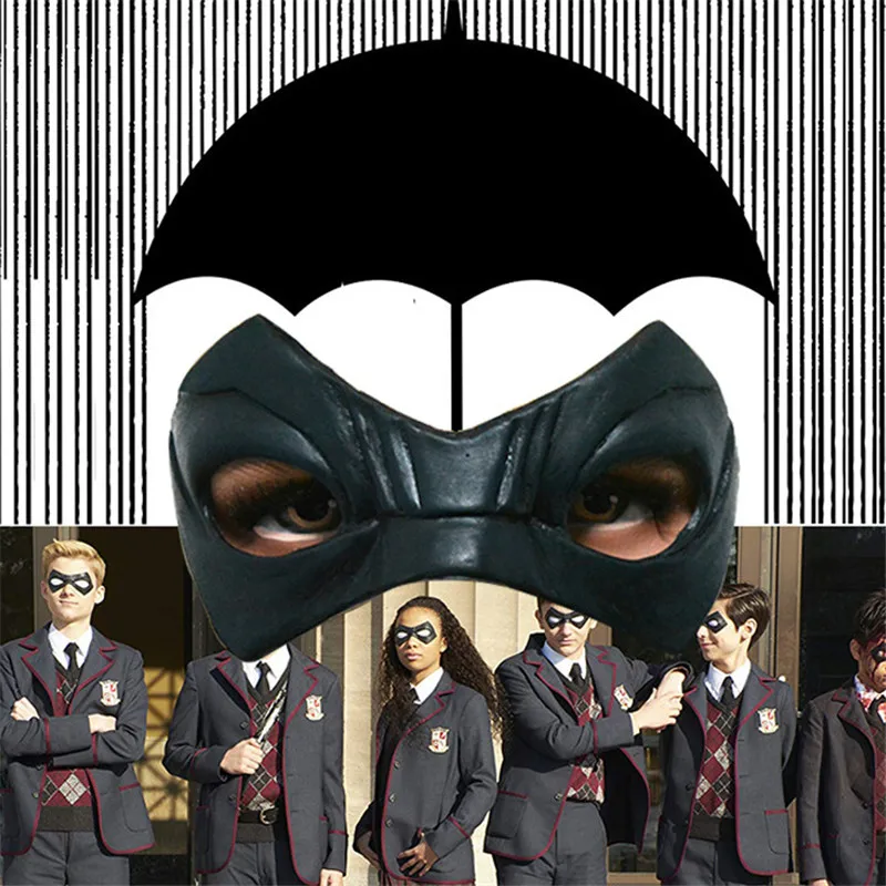 

The Umbrella Academy Eye Masks Black Emulsion Eye Patch Hero Mask Props For Men Women Halloween Carnival Cosplay Costumes