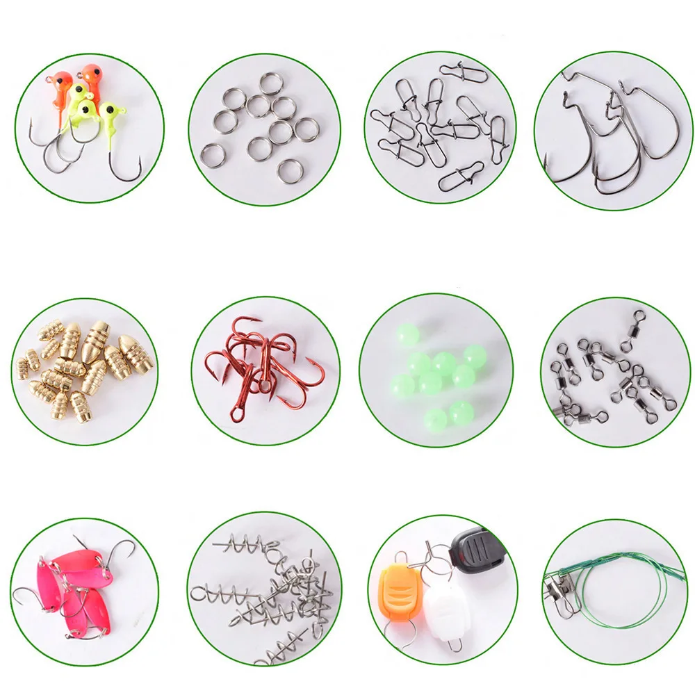 Набор рыболовных аксессуаров 128 шт. коробка для снастей полные гаджеты