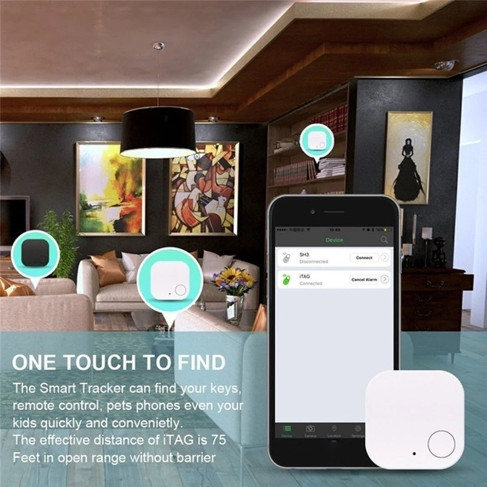 

1PCS 38x38*7mm Bluetooth 4.0 CAR GPS TRACKER For IOS Or Andriod Smartphone CAR Accessories Fit For All Car Model