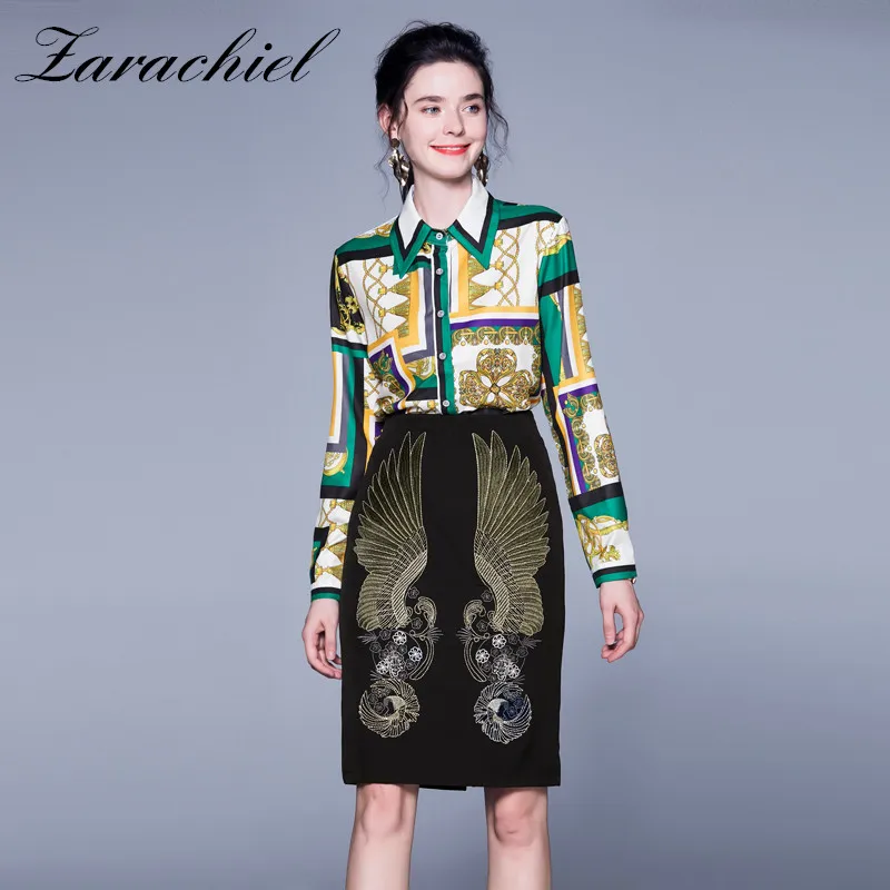 Модный дизайнерский подиумный костюм Осенний женский с длинным рукавом