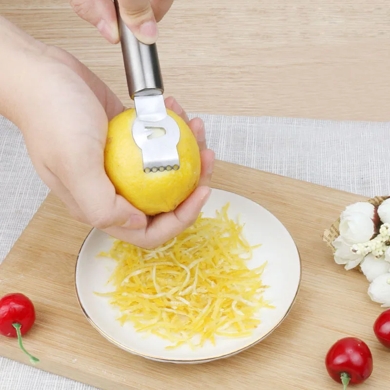 1 шт. Кухонные гаджеты нож для чистки лимонов из нержавеющей стали терка зерен