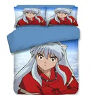 Мультяшный 3D комплект постельного белья Inuyash, пододеяльники, наволочки, Комплект постельного белья, s постельное белье, постельное белье Inuyasha, Комплект постельного белья