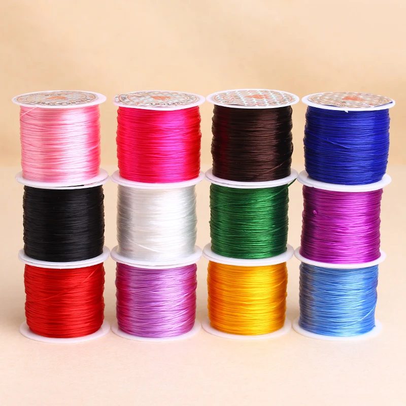 Нить из проволоки для бисероплетения эластичная Хрустальная леска 0 6 мм 1 рулон