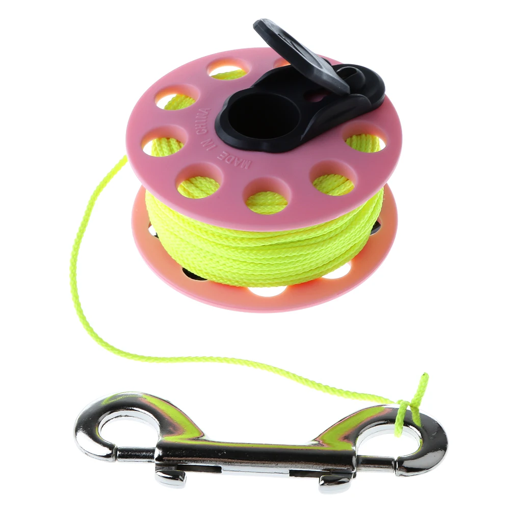 100 футов 30 М Подводная катушка для пальцев с двойным концом из нержавеющей стали