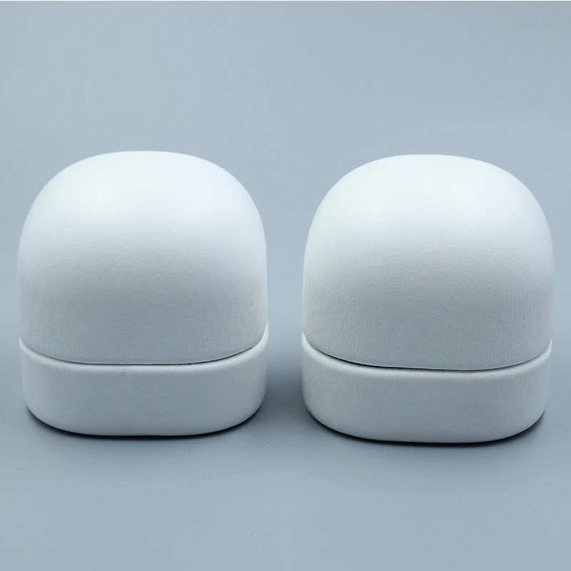 

PU Leather Ring Boxes Travel Texture Jewellery Organizer Custom Logo Packaging Display Jewelry Gift Box For Wedding