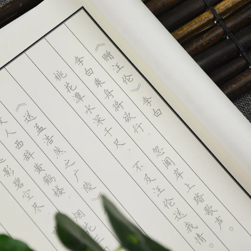 Коллекция поэзии Li Bai набор тетрадей для каллиграфии обычный шрифт твердая ручка
