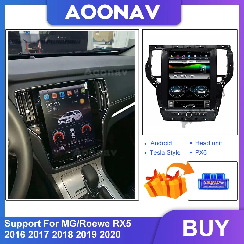 

Автомобильный GPS Tesla вертикальный экран аудио стерео головное устройство для MG Roewe RX5 2016-2020 авто радио магнитофон мультимедийный плеер