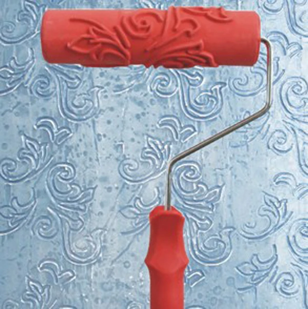 

Various Embossed Pattern DIY Wall Art Painting Roller With Plastic Handle Brush Tool 7 inch