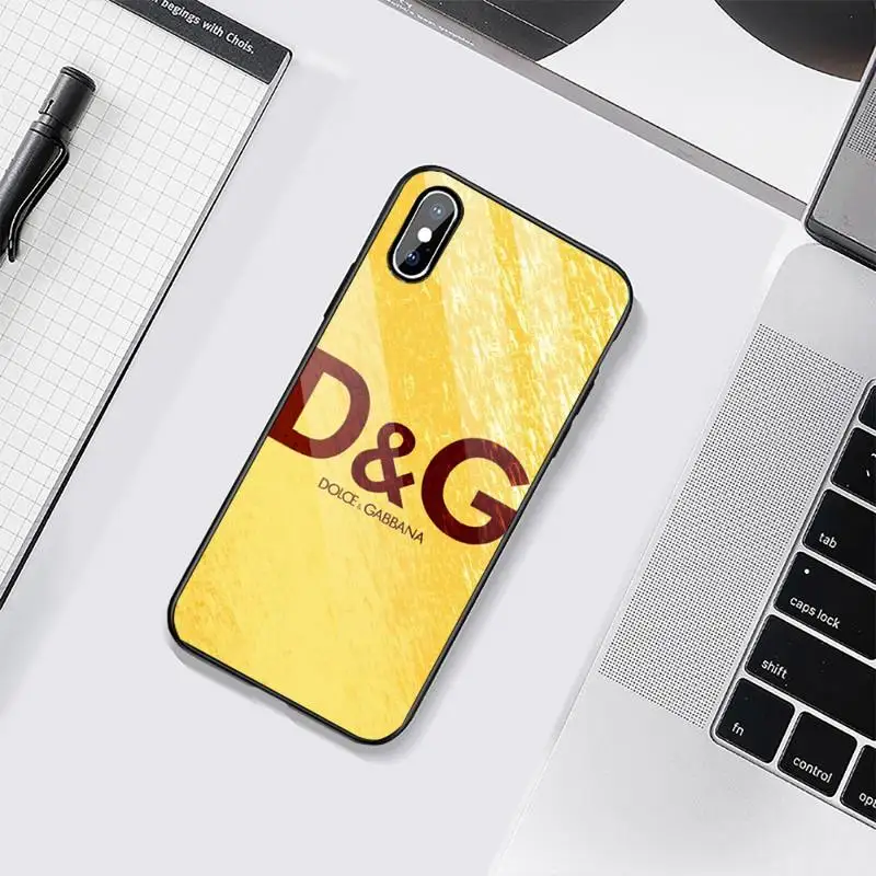 

Italian fashion brand DG Phone Case Tempered glass For iphone 6 6S 7 8 plus X XS XR 11 12 mini PRO MAX