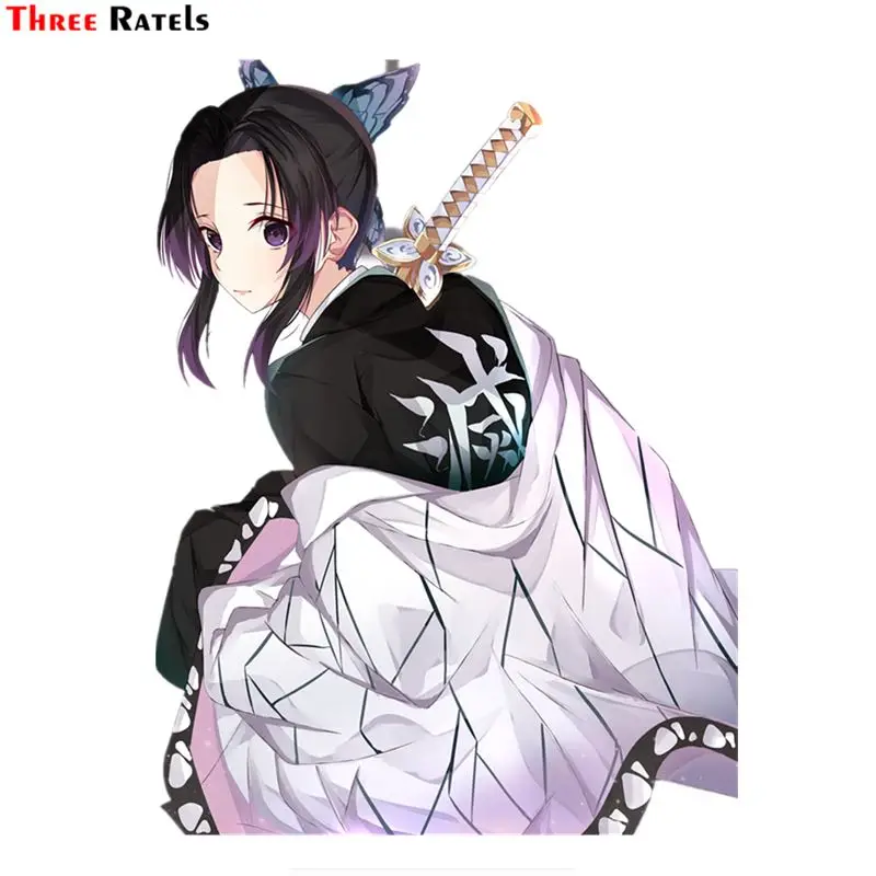 Three Ratels FC478 Demon Slayer Shinobu Kocho 3D Poster Cartoon Anime Car Hood Sticker Laptop Decal | Stickers