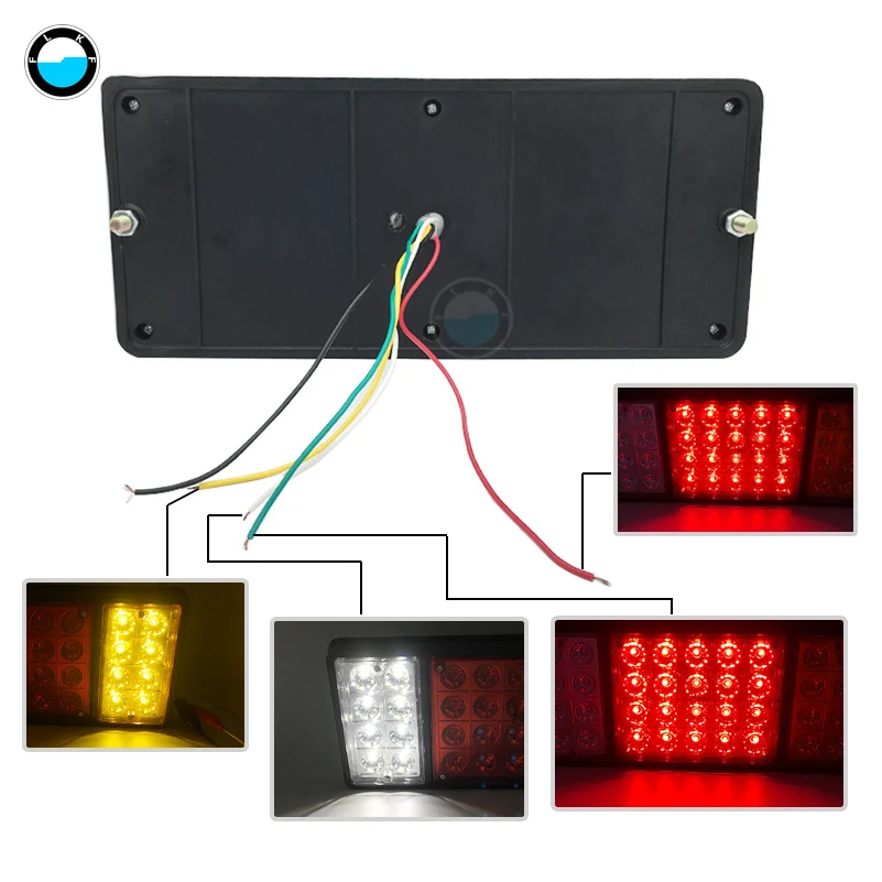 2 шт. водонепроницаемый автомобильный 8 19 20 30 46 72LED задний светильник пара Лодочный Прицеп 12 В/24 В задние части для прицепа грузовика автомобильный светильник i