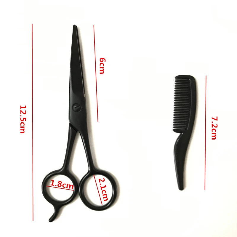 

Mustache Scissors with Comb, Beard Grooming Kit for Facial Hair, Eyebrow, Eyelash, Beard, Moustache with PU