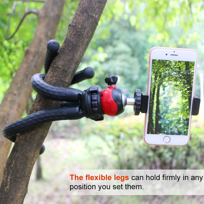 Гибкий штатив Осьминог для телефона с металлическим держателем адаптер