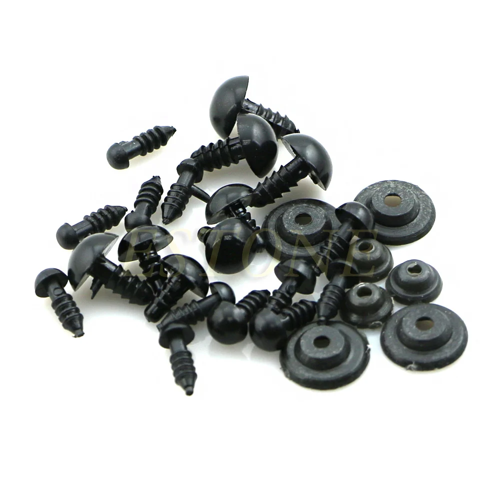 

100Pcs/Set 6-12mm New Plastic Safety Eye For Bear Doll Animal Puppet Toy L4MC