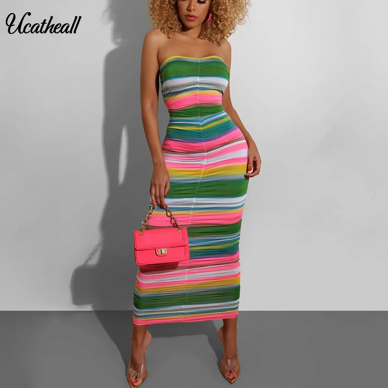 Сексуальное женское модное платье без бретелек с открытыми плечами Дамское