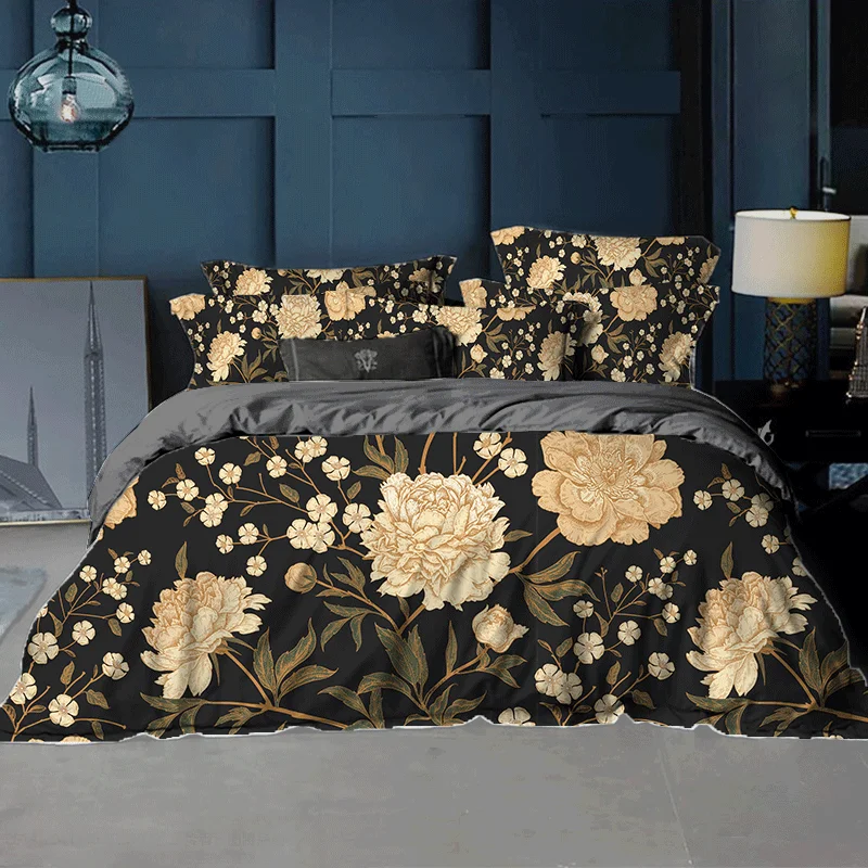 blossom peonies duvet cover 220x240 home textiles 3d bedding sets 23pcs flower printed quilt covers set bedroom comforter cover free global shipping