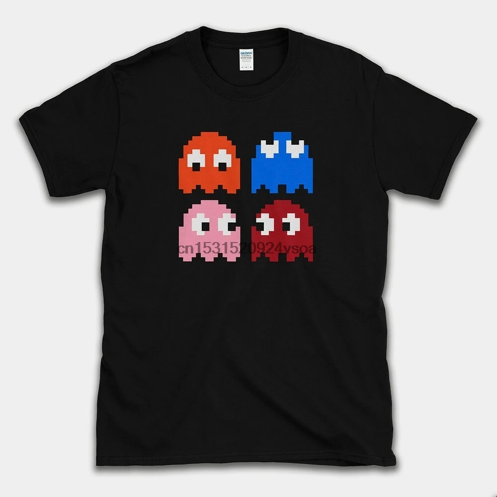 

Vintage PACMAN GHOSTS T SHIRT Cool Retro 70s 80s Arcade PC Video Games - To 4xl