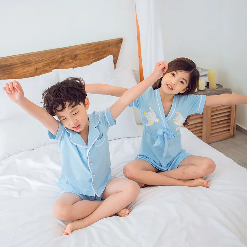 Семейные одинаковые пижамы летняя одежда для сна мамы и дочки хлопковые платья