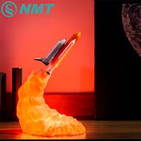 3d print space shuttle lamp usb charging rechaegeable night light novelty moon rocket lamps for space lovers children gifts