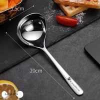 stainless steel ramen soup spoon deepening soup drinking spoon long handle korean noodles and porridge big head small round