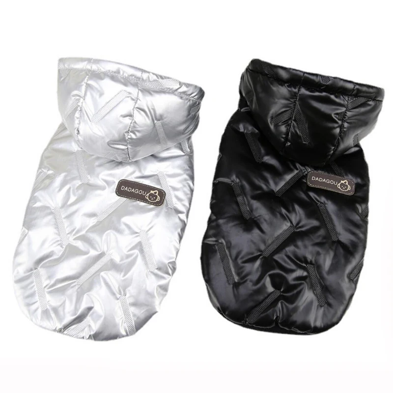 

Водонепроницаемое пальто с капюшоном для собак, теплая флисовая Роскошная Одежда для маленьких собак для холодной погоды, зимняя куртка дл...