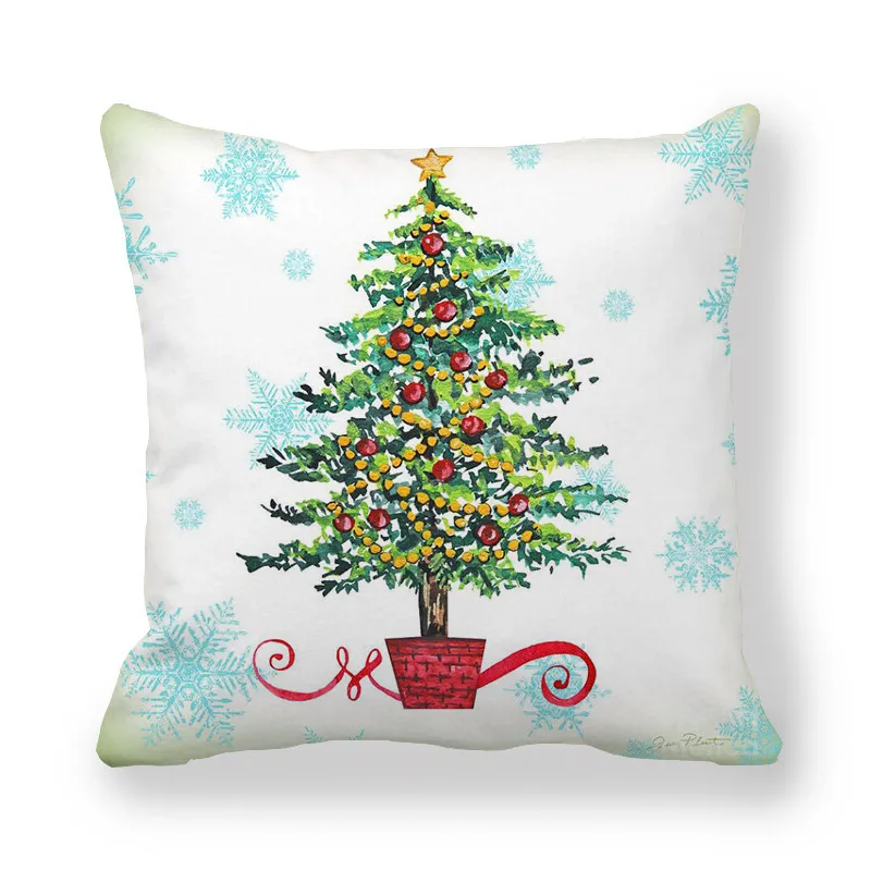 Украшение для дома 45x45 см новый год рождественские украшения 2021 Снеговик-подушка