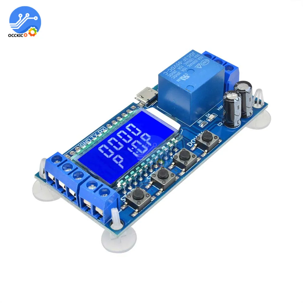 Релейный модуль с временной задержкой постоянного тока 6-30 в UART TTL Micro USB цифровой