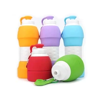 580ml silicone folding sports water bottle compressible bottle outdoor sports travel cup mini collapsible bottled water bottles
