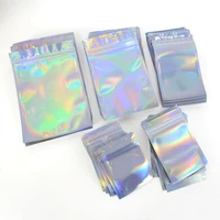 20pcs clear laser seal bag aluminum foil ziplock bag food candy storage pouch for home party gift jewelry cosmetic packing decor