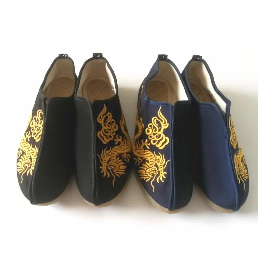 Мужская льняная обувь в китайском стиле износостойкая тканевая резиновая