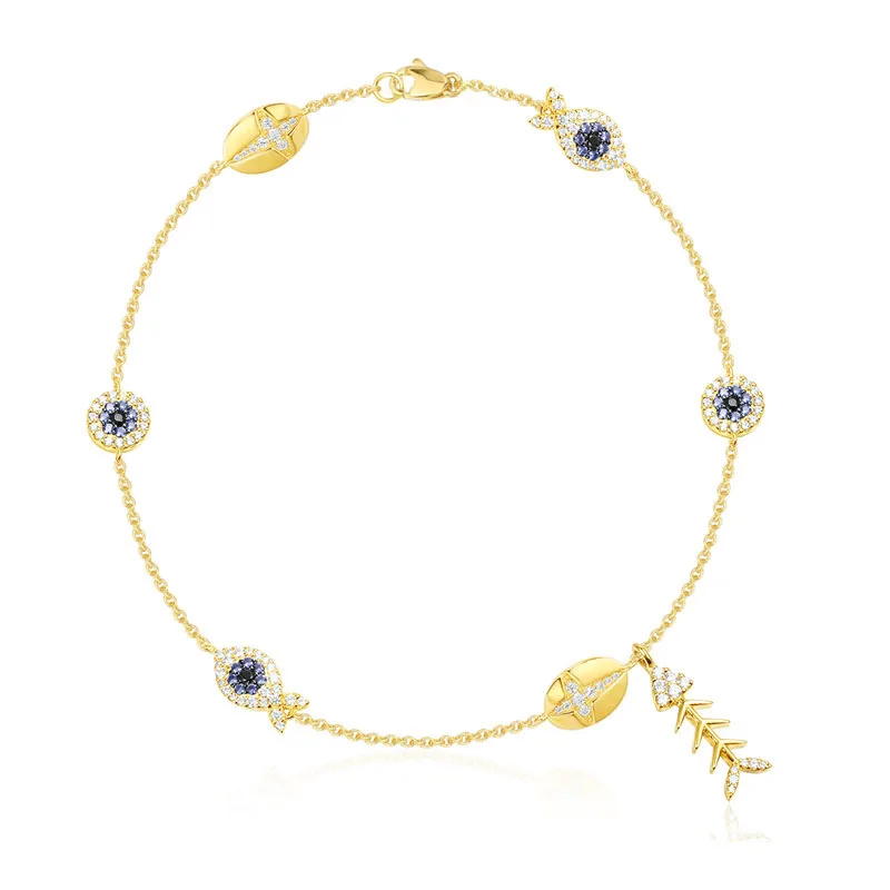 Женский ножной браслет из серебра 925 пробы с фианитом|Анклеты| |