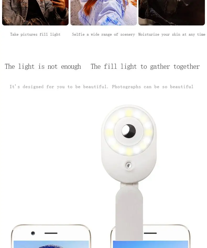 Beauty Mini Fill-in Light Lens Non-Distortion Wide Angle Live Meeting Fill | Электроника