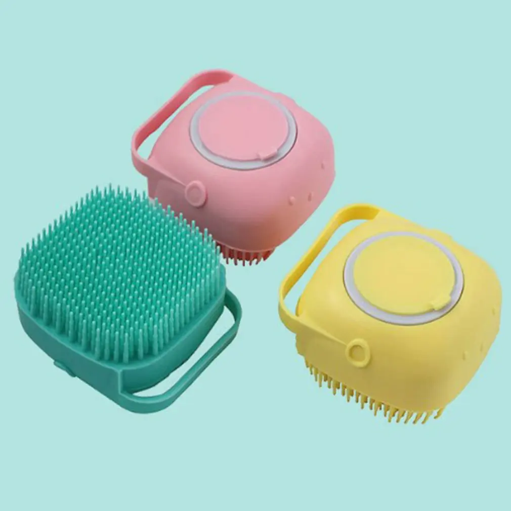 

Kids Shampoo Massager Brush Child Comb Grooming Scrubber Shower Brush for Bathing Hair Soft Clean Silicone Brushes Shower Tools