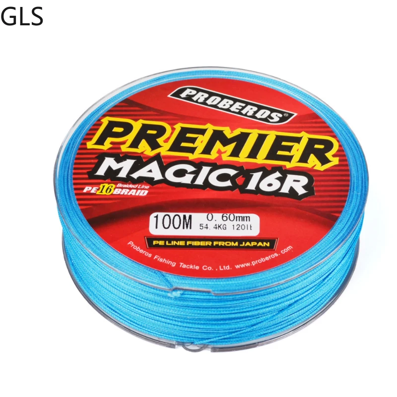 100m New 16-strand Braided Fishing Line PE Material 20-120LB Smooth Salt Water/Freshwater Multifilament Fishing Line