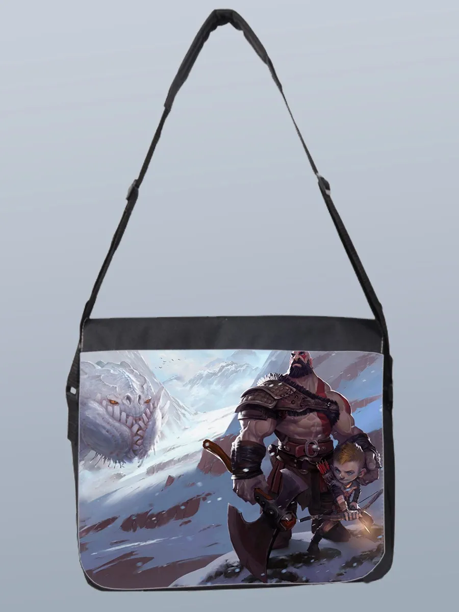 Сумка для ноутбука планшета рюкзак портфель на плечо с принтом игра God Of War Кратос