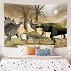 Laeacco Парк Юрского периода, гобелен динозавров, семейный декор в стиле бохо, фоновая ткань, украшение детской комнаты, фойе