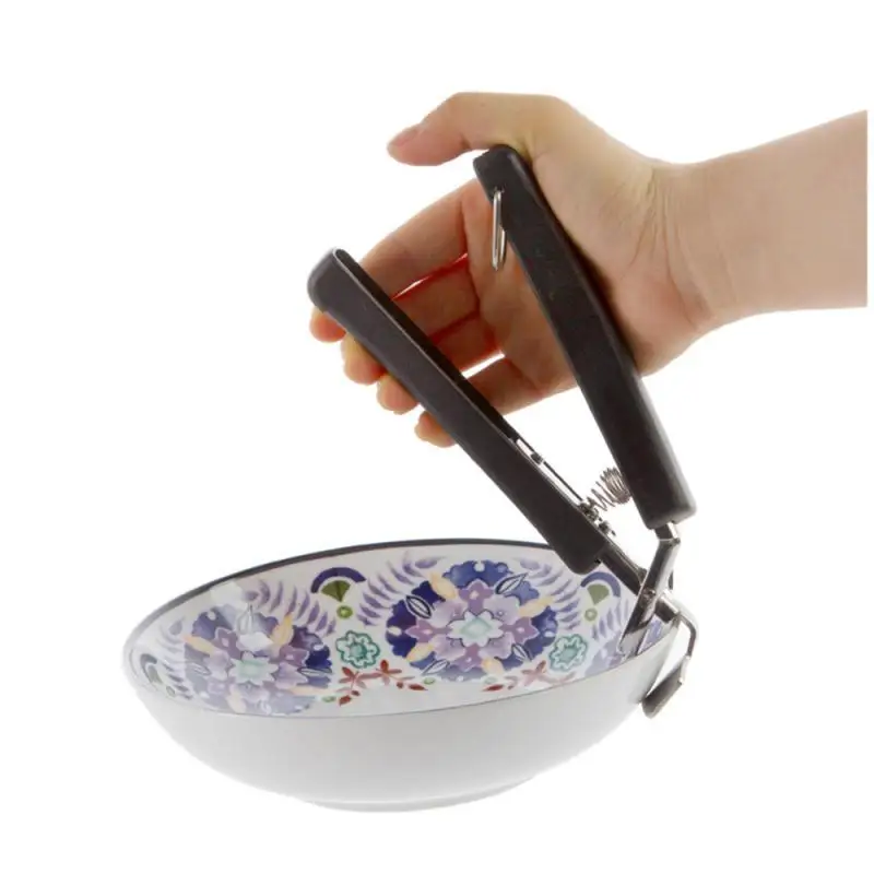

Universal Kitchen Stainless Dish Plate Bowl Clip Pots Gripper Kitchen Tools Spoon Rests & Pot Clips Home Gadgets Dropshipping