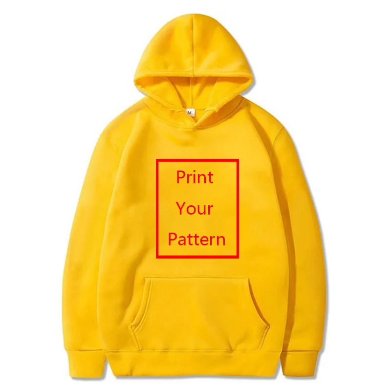 Print Your Pattern Hoodie Long Sleeve Street Hooded Sweatshirt for Adult Children