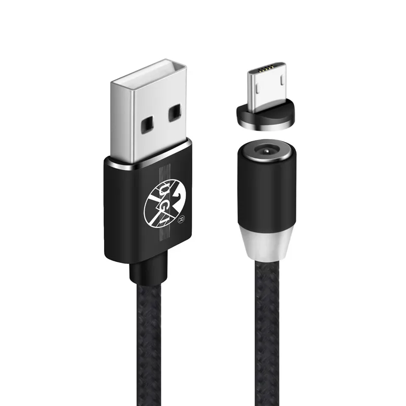 Black Micro Cable 3/6/10FT USB Магнитная Зарядка Зарядное устройство Тип кабеля type-c для Apple iPhone 8 7 6s samsung Лот - Цвет: Black Micro Cable