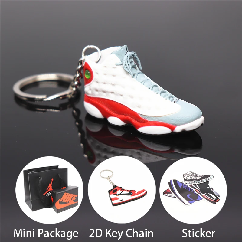 Ручной работы 3D AJ13 брелок Air Mini Jordan кроссовки модель милый брелок для ключей Баскетбольная обувь Подарочный Брелок для ключей Новая мода ювелирные изделия
