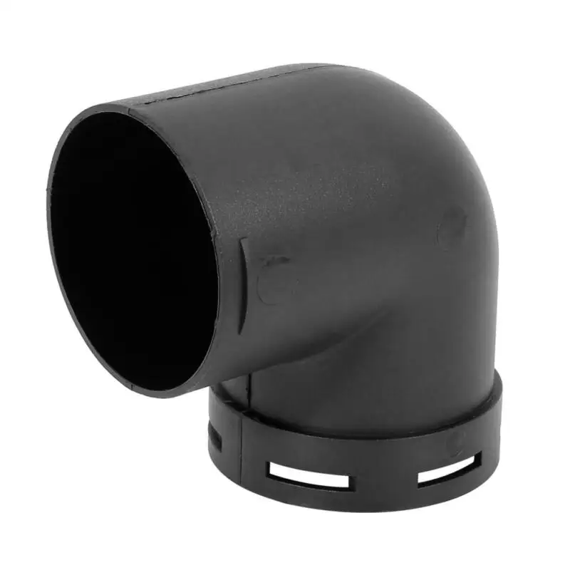 

1pc Air Ducting Pipe Elbow Outle Connector Plastic Warm 3.54\\\"X2.48\\\"X3.54\\\" 60mm Black Quality