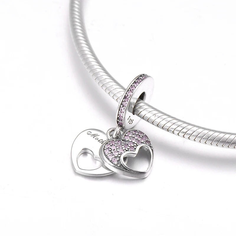 Бусины подвески из серебра 925 пробы в форме сердца|Бусины| |