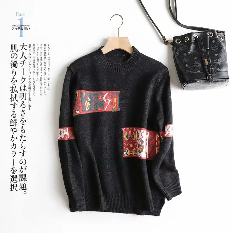 

Women Clothes 2019 Autumn and Winter Clothes Women Print Pull Femme Pullover Women Sweater Women
