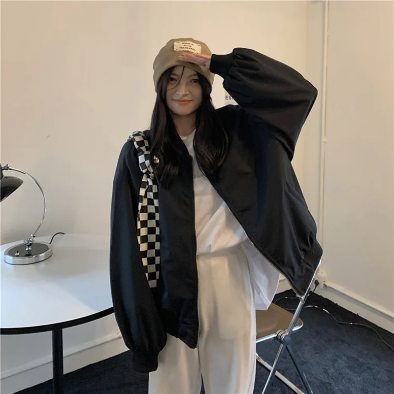 Повседневная бейсбольная униформа в стиле Харадзюку новая куртка-бомбер для