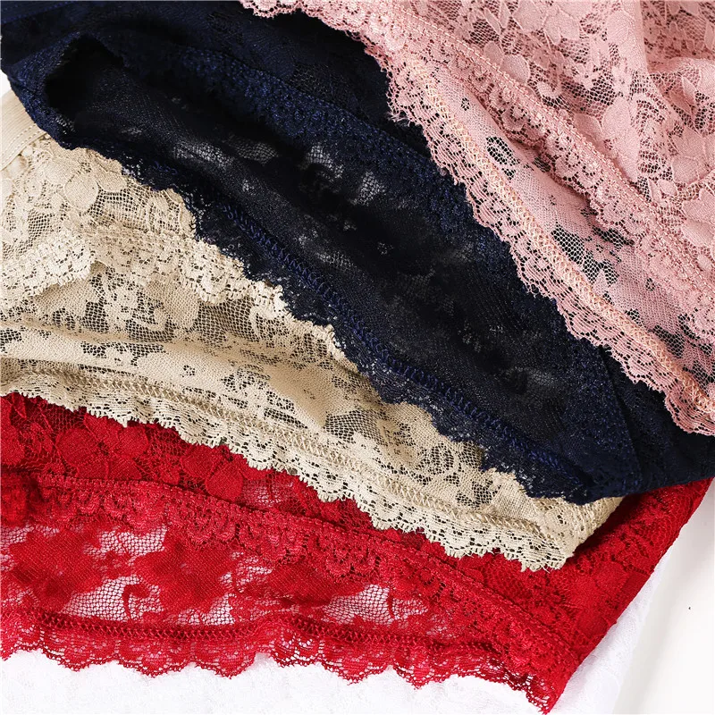 Сексуальные женские трусики с кружевами, трусы для женщин, модные цветочные трусики с бантом, нижнее белье для девочек, большой размер XL, штаны с низкой посадкой, женское белье