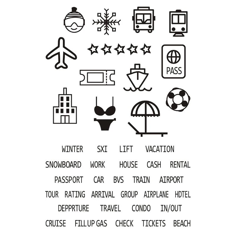 Штампы для отпуска прозрачный силиконовый штамп зимних/летних каникул|stamp winter|stamp