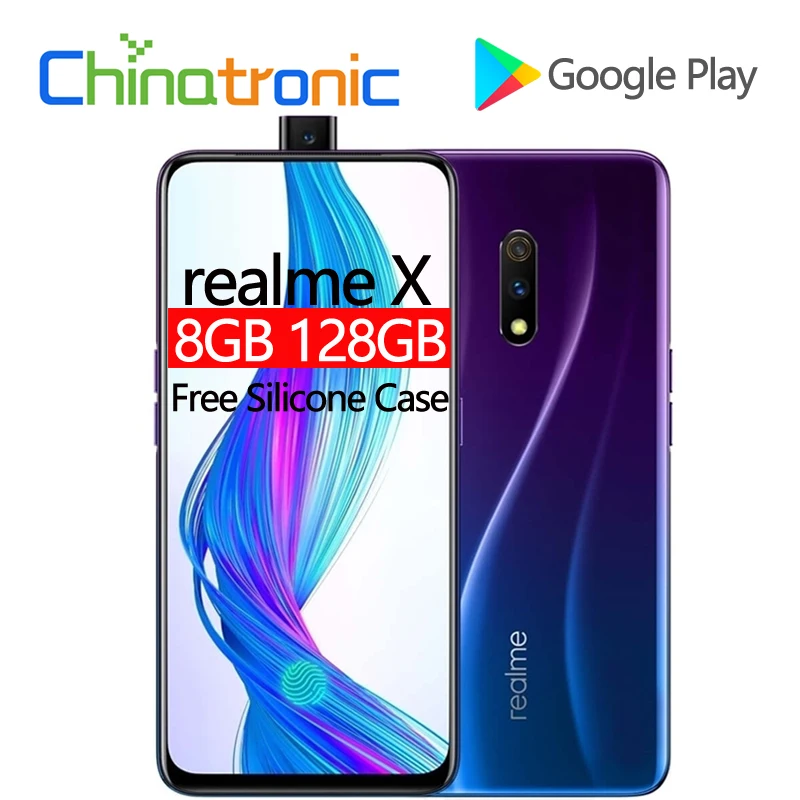Оригинальный смартфон realme X 8 ГБ 128 FDD LTE 6 53 дюйма FHD + Восьмиядерный процессор Snapdragon