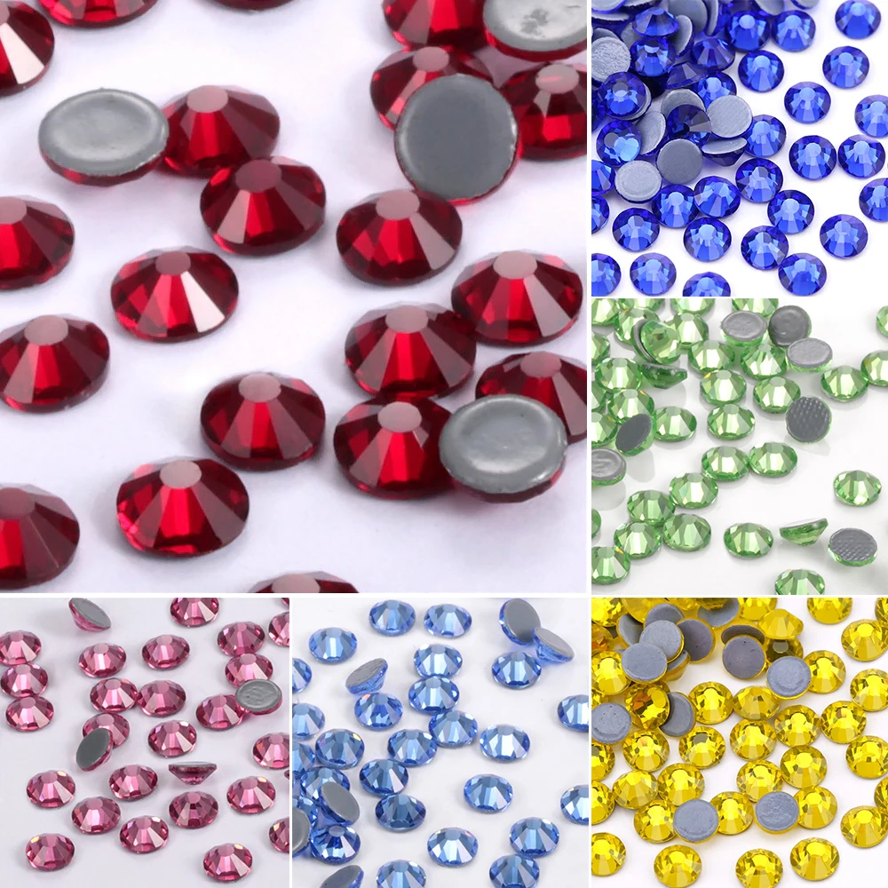Стразы для ногтей кристалл AB горячая фиксация блестящее украшение алмазная